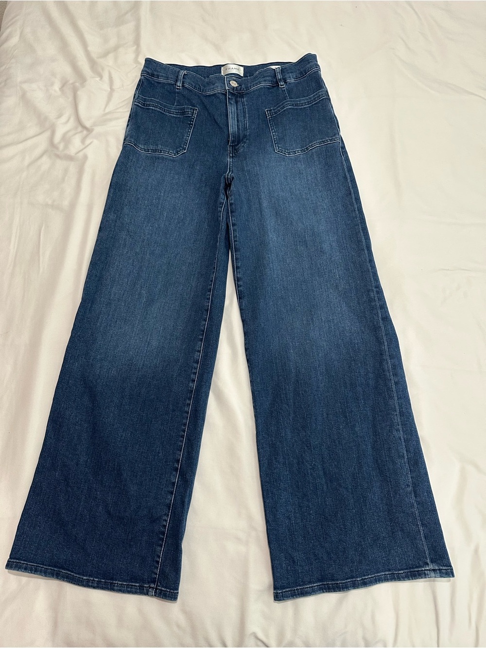 Frame Denim Dark Blue Le Slim Palazzo